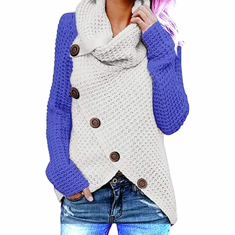 Women's 5-Button Knitted Turtleneck Sweater — feature 17
