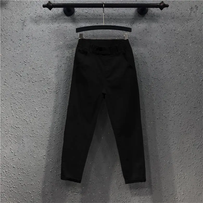 Women's White Khaki Pants Large High Waist Denim Casual - Image 2