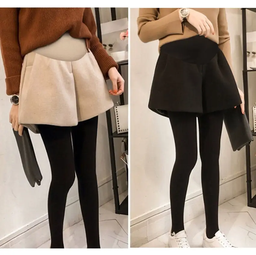 Maternity Belly Support Pants Woolen Shorts Boot Socks — feature 6