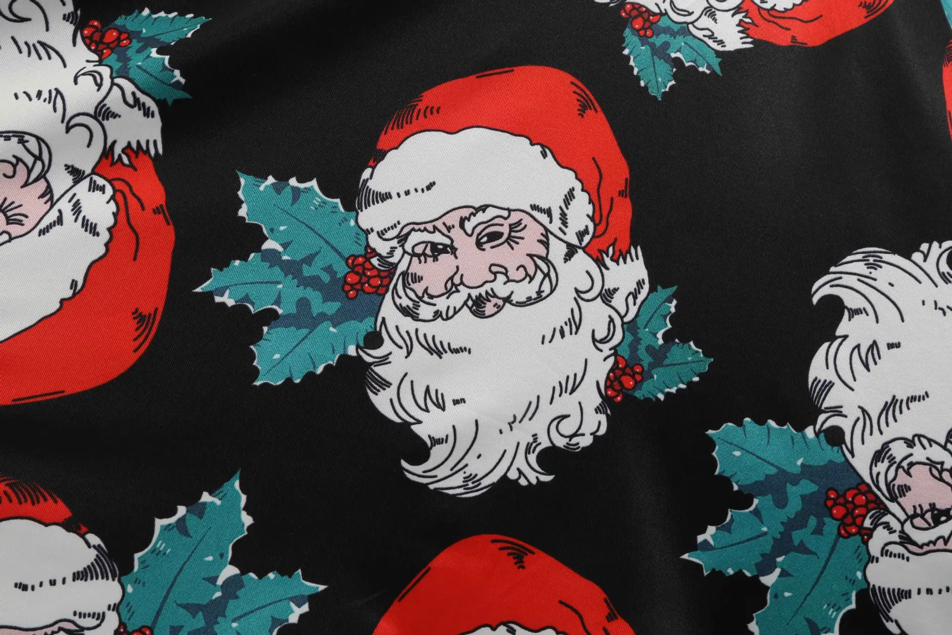 2019 Christmas Half Sleeve Vintage Printed A-Line Dress — feature 9