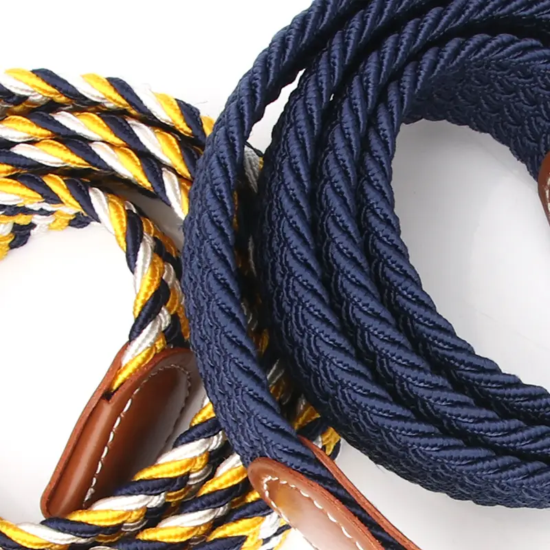 Women's Blue Braided Rope with Pin Buckle - Image 11
