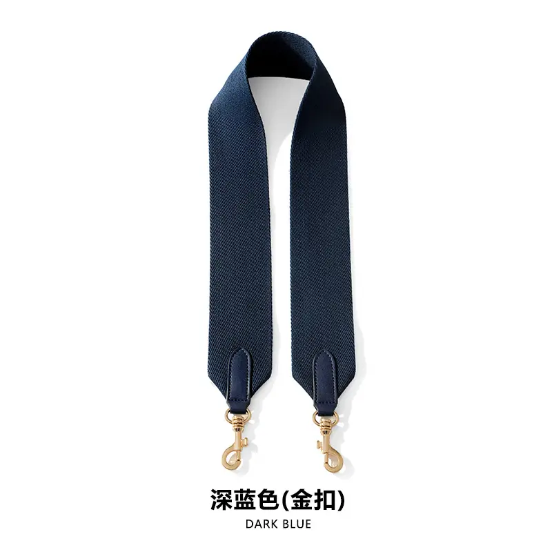 Dark Blue Canvas Backpack with Wide Shoulder Strap - Image 15
