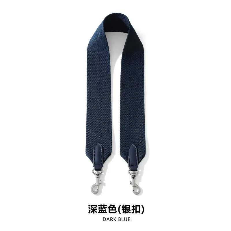 Dark Blue Canvas Backpack with Wide Shoulder Strap - Image 28
