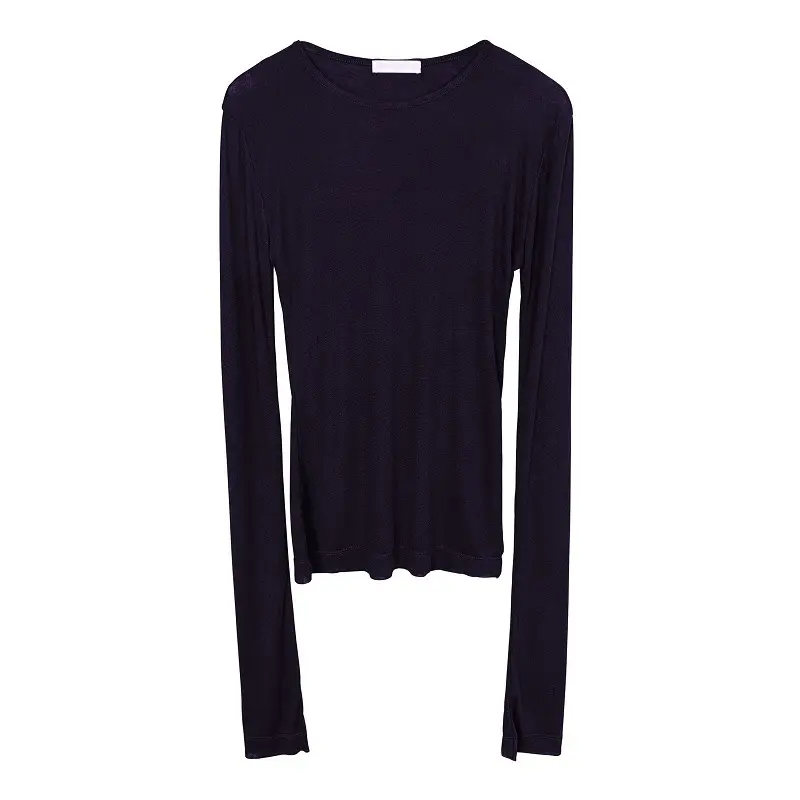 Korean Slim Fit T-Shirt Long Sleeve Round Neck