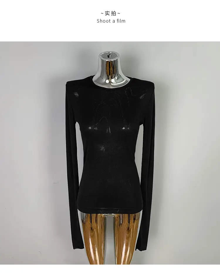 Korean Slim Fit T-Shirt Long Sleeve Round Neck — feature 29