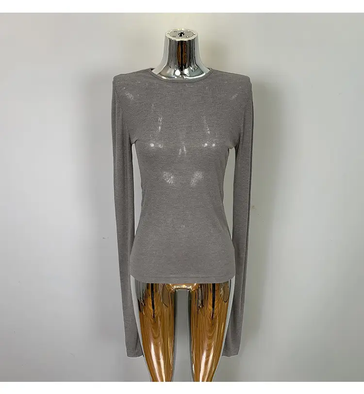 Korean Slim Fit T-Shirt Long Sleeve Round Neck — feature 30