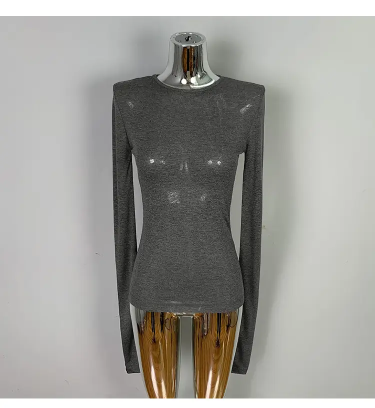 Korean Slim Fit T-Shirt Long Sleeve Round Neck — feature 31