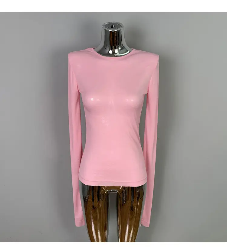 Korean Slim Fit T-Shirt Long Sleeve Round Neck — feature 32