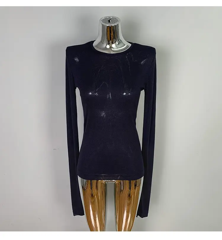 Korean Slim Fit T-Shirt Long Sleeve Round Neck — feature 37