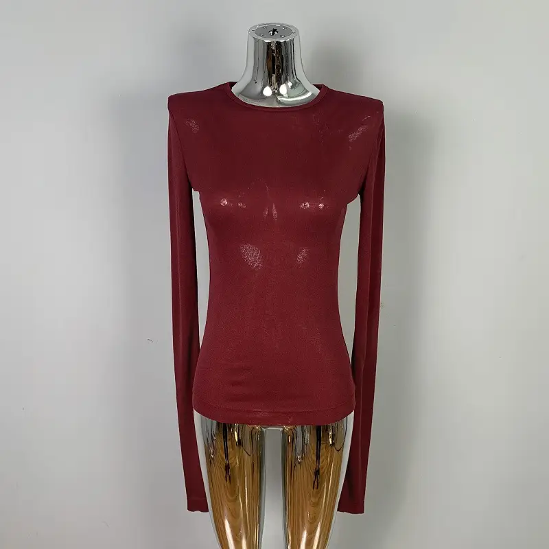 Korean Slim Fit T-Shirt Long Sleeve Round Neck