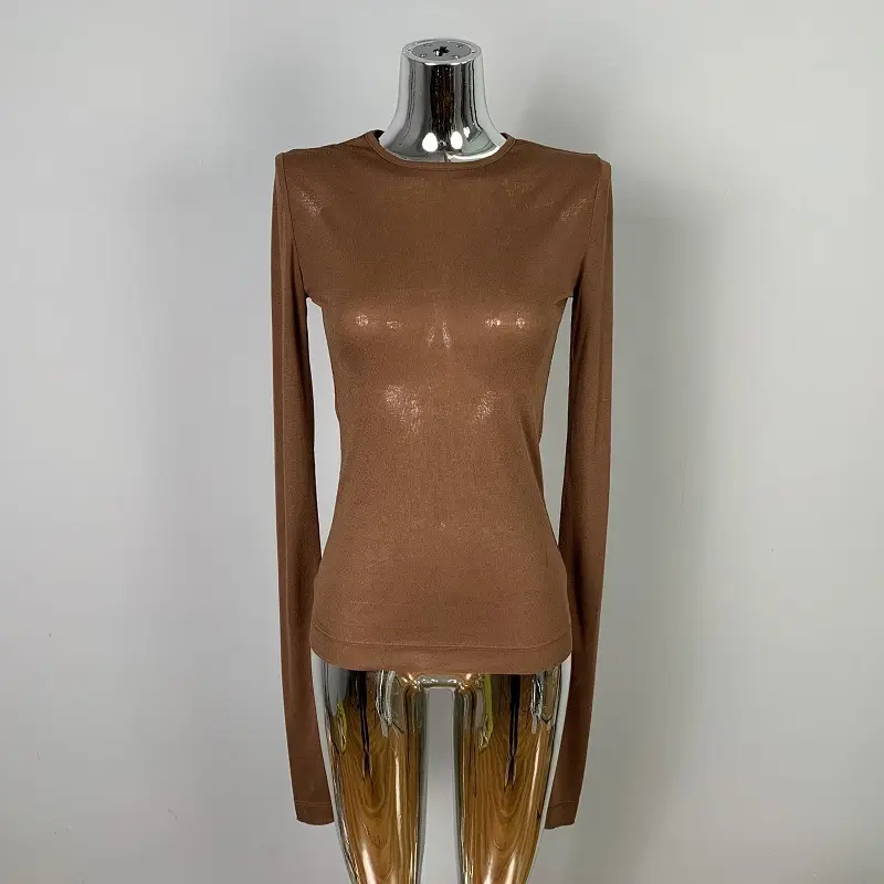 Korean Slim Fit T-Shirt Long Sleeve Round Neck
