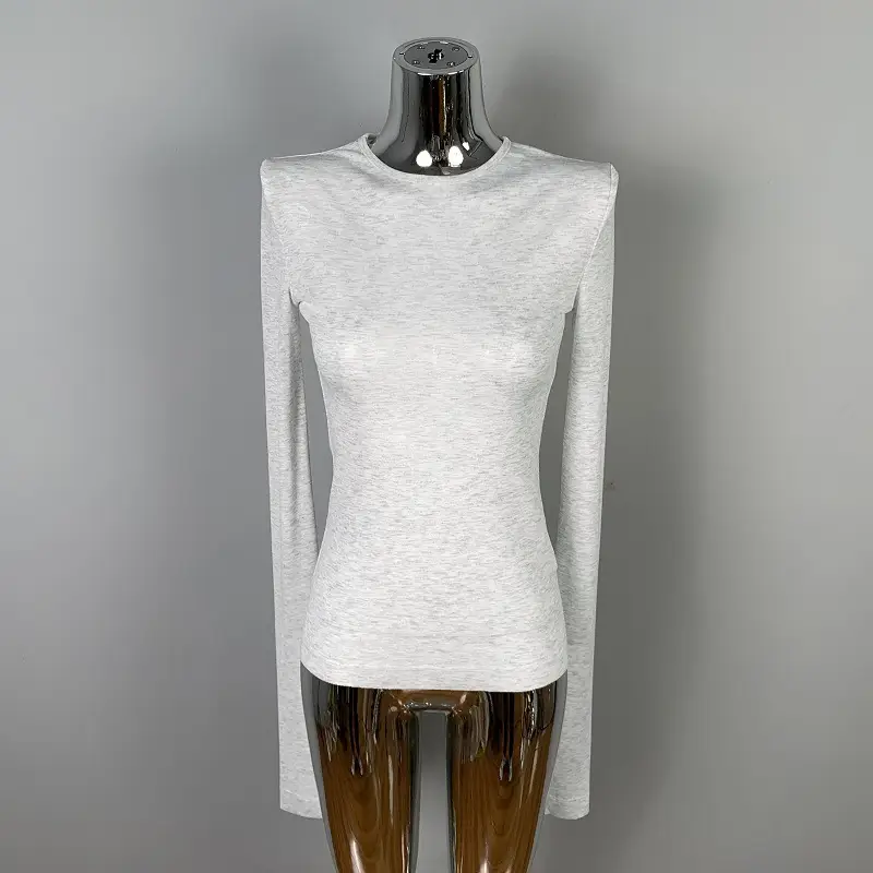 Korean Slim Fit T-Shirt Long Sleeve Round Neck
