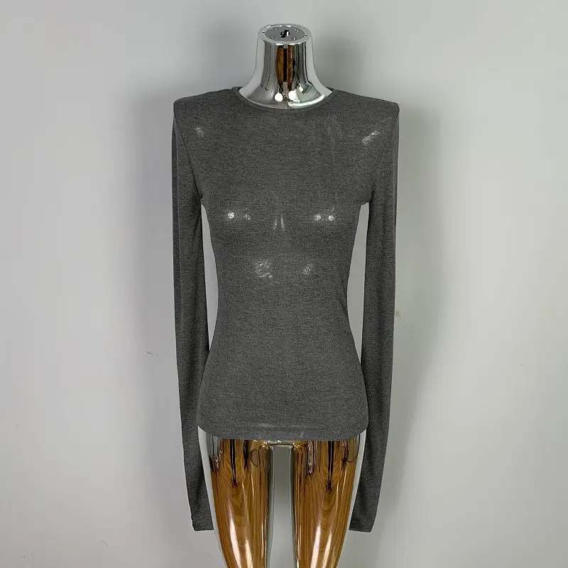 Korean Slim Fit T-Shirt Long Sleeve Round Neck
