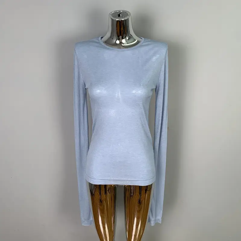 Korean Slim Fit T-Shirt Long Sleeve Round Neck