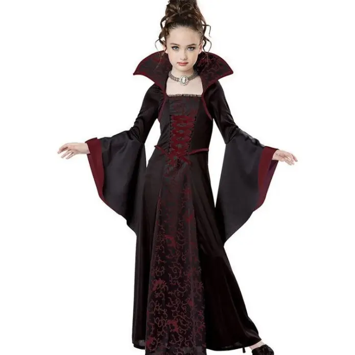 Witch Costume Lace-Up Long Sleeve Black - Image 5