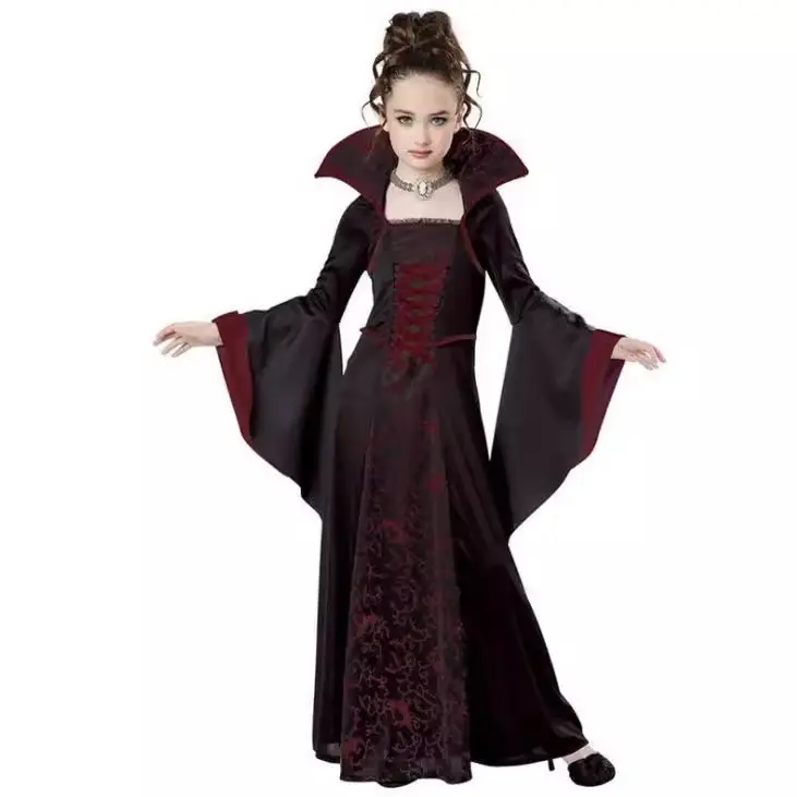 Witch Costume Lace-Up Long Sleeve Black - Image 6
