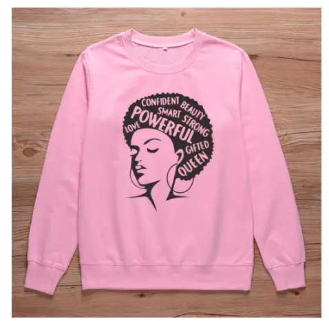 Pink Round Neck Sweatshirt with Confidence Graphic - Image 6