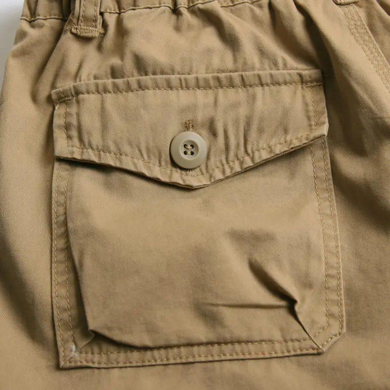 Men Capri Pants Olive Green 5cm Elastic Waist - Image 11