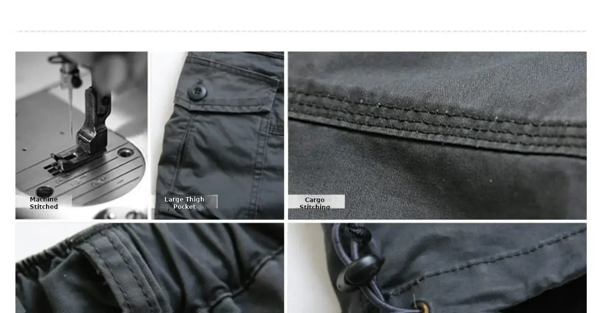 Men Capri Pants Olive Green 5cm Elastic Waist — feature 36
