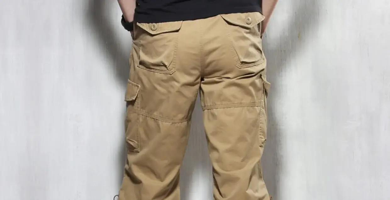 Men Capri Pants Olive Green 5cm Elastic Waist — feature 46