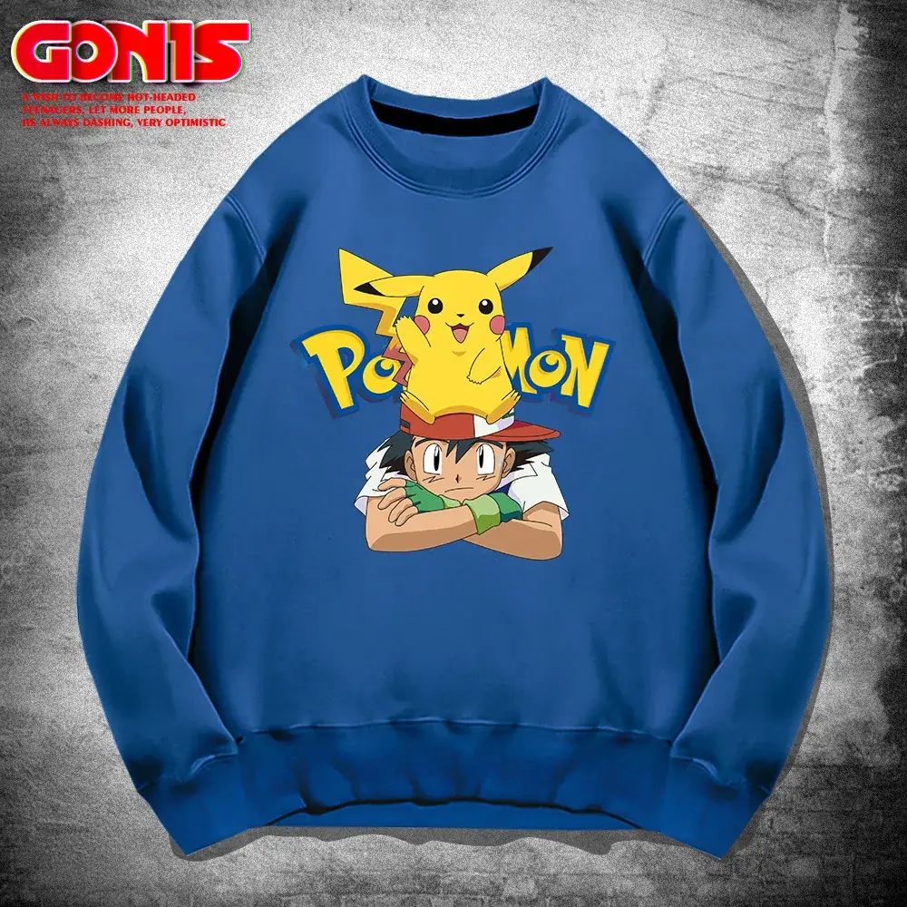 Pikachu Sweatshirt Men Women Spring Autumn Loose Fit - Image 12