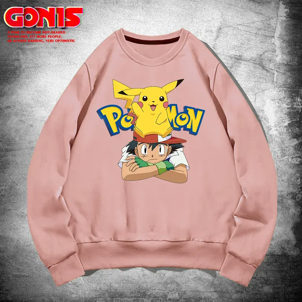 Pikachu Sweatshirt Men Women Spring Autumn Loose Fit - Image 5
