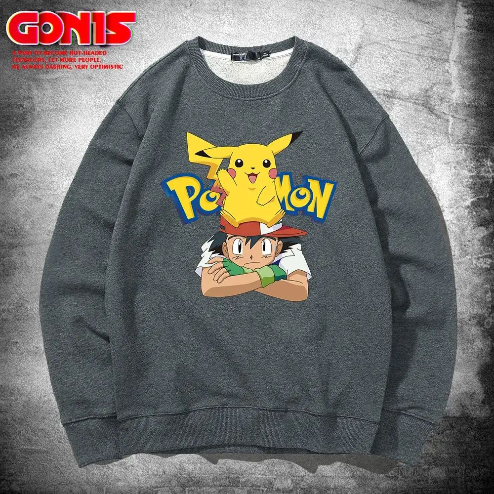 Pikachu Sweatshirt Men Women Spring Autumn Loose Fit - Image 6