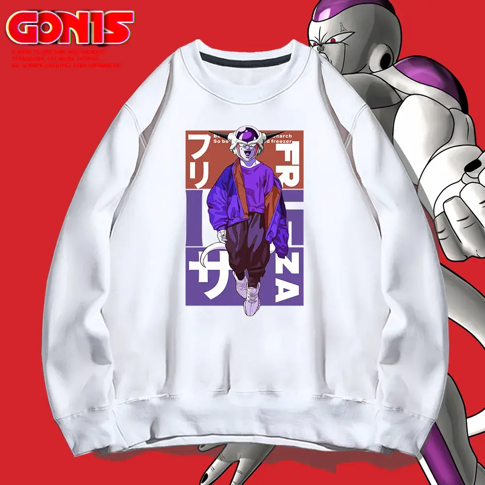 Men's Women's Anime Friza Sweatshirt Yellow Spring Autumn - Image 11