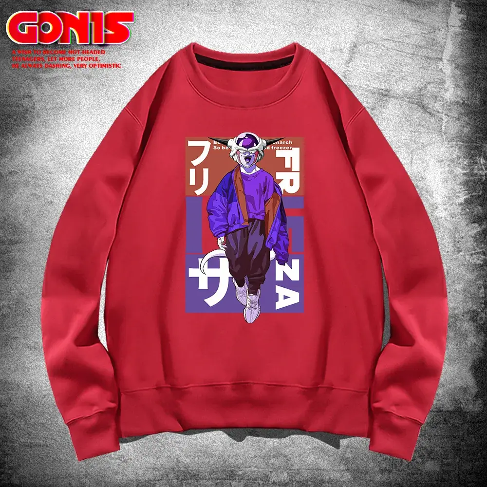 Men's Women's Anime Friza Sweatshirt Yellow Spring Autumn - Image 13