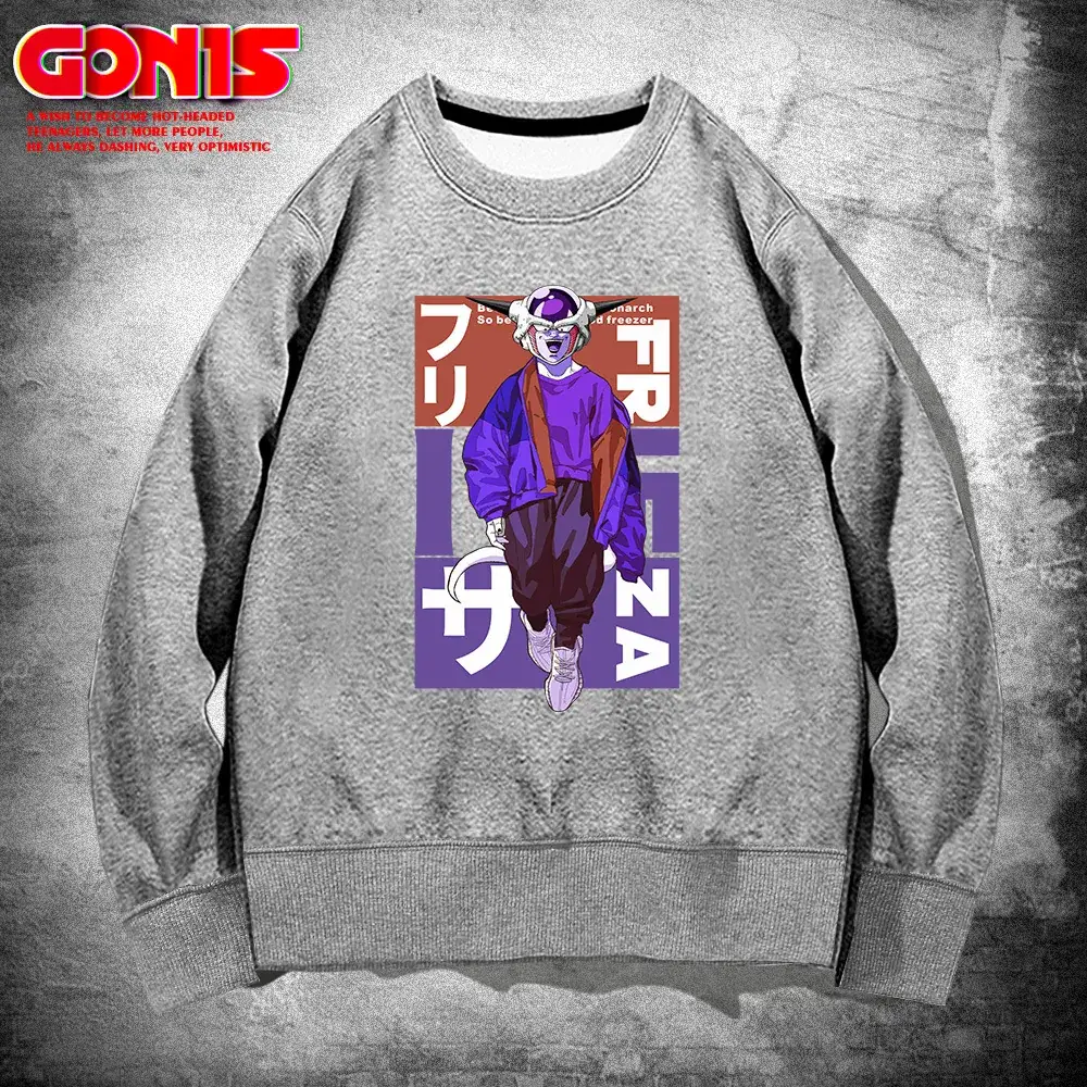 Men's Women's Anime Friza Sweatshirt Yellow Spring Autumn - Image 6