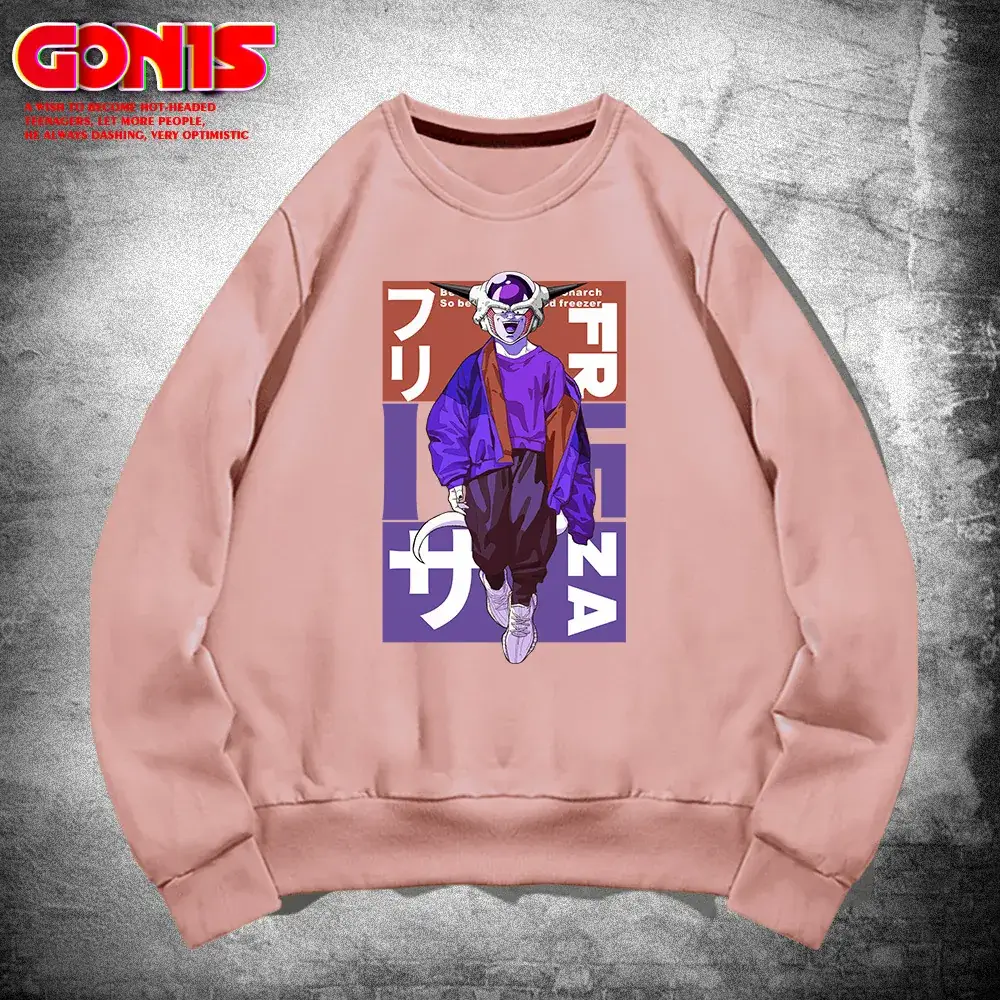 Men's Women's Anime Friza Sweatshirt Yellow Spring Autumn - Image 7