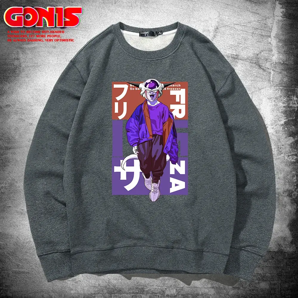 Men's Women's Anime Friza Sweatshirt Yellow Spring Autumn - Image 8