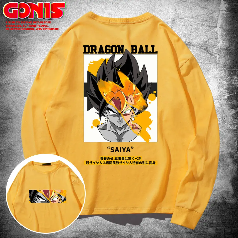 Men's Dragon Ball Graphic Sweatshirt Pink Pure Cotton - Image 3