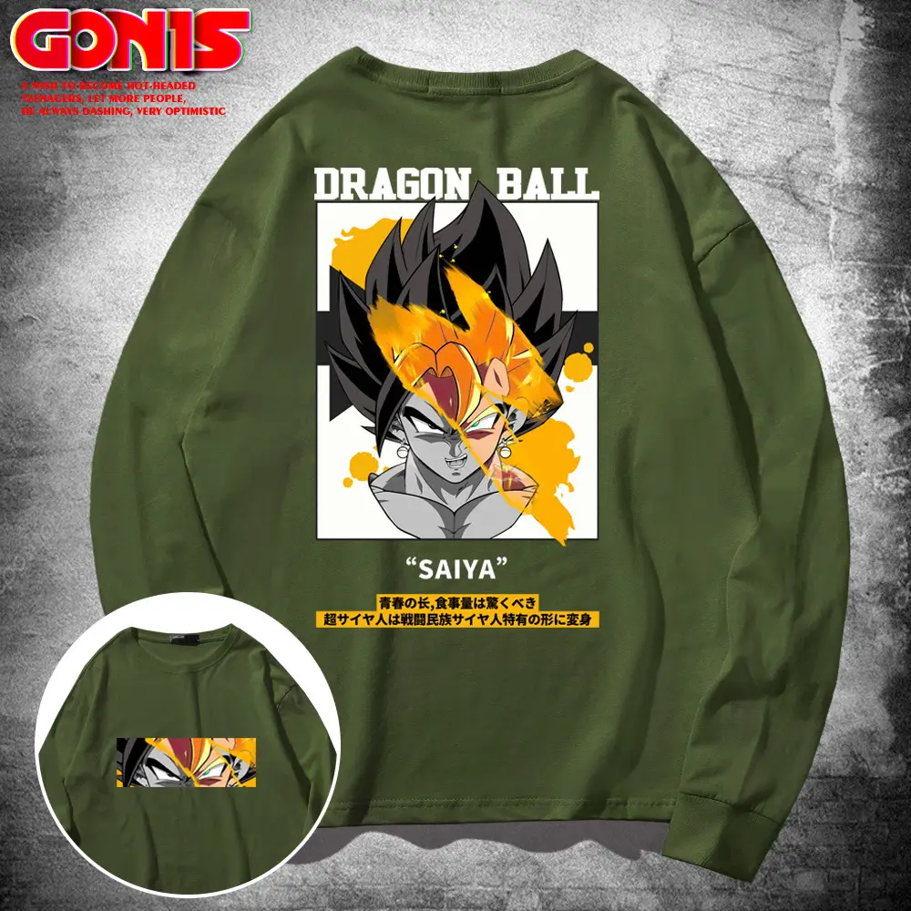 Men's Dragon Ball Graphic Sweatshirt Pink Pure Cotton - Image 6