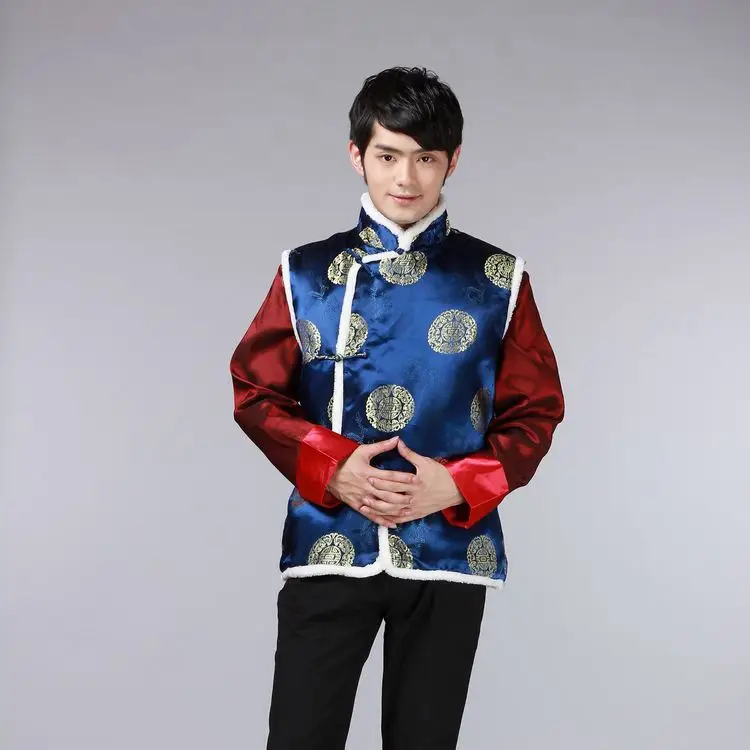 Women Chinese Button Cotton Vest Black Red New Year Warm Winter Tang Suit Vest - Image 10