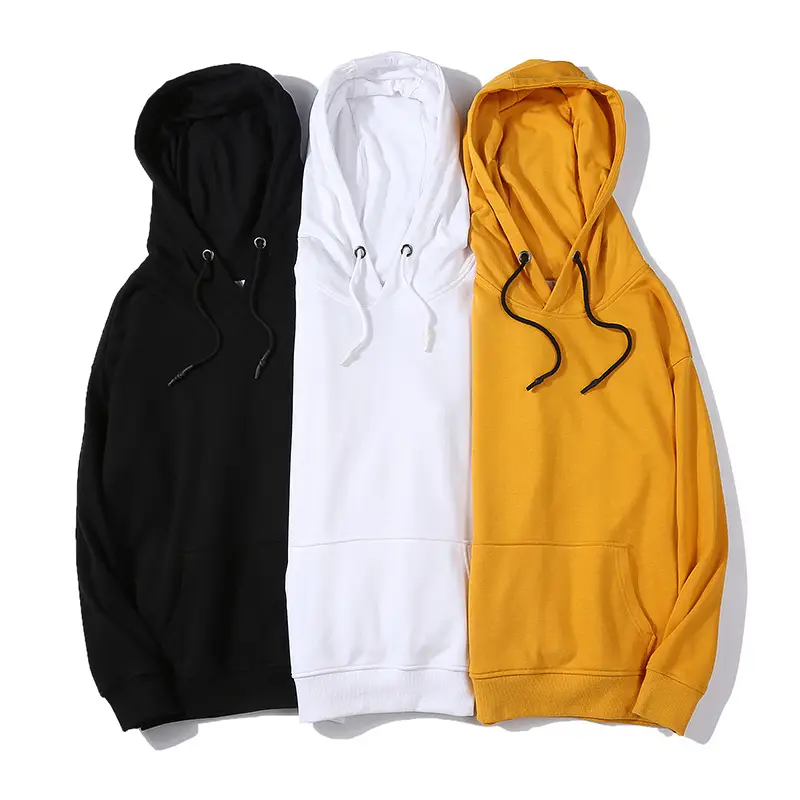 Men Hooded Sweatshirt Yellow 300g Oversized — feature 4