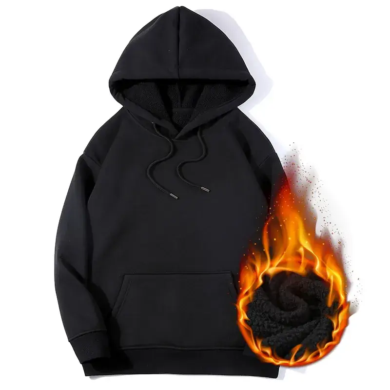 Men Hooded Sweatshirt Yellow 300g Oversized - Image 4
