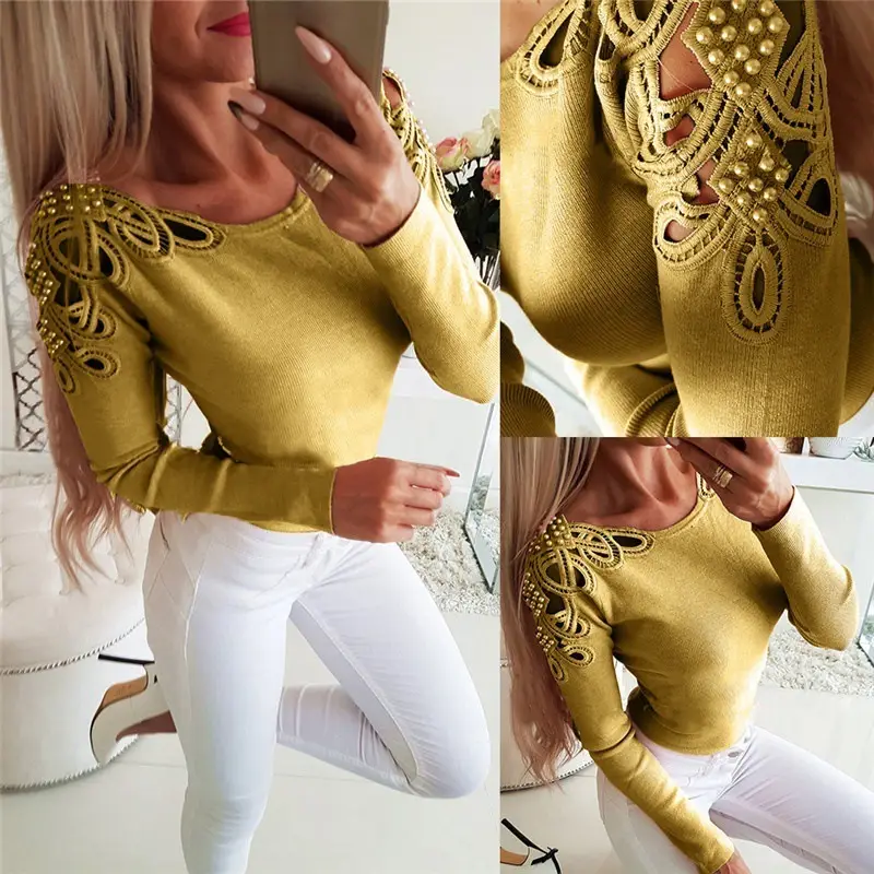 2024 Long Sleeve Lace Top Women's Sexy Slim Fit - Image 7