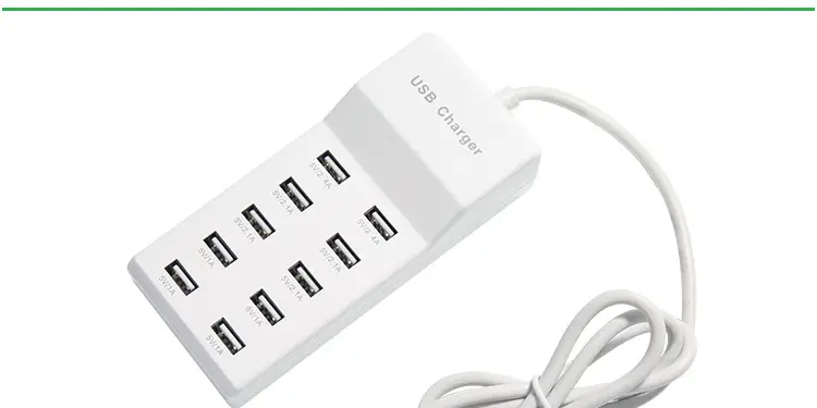 10-Port USB Charger White Smart Multi-Port Mobile Phone — feature 12