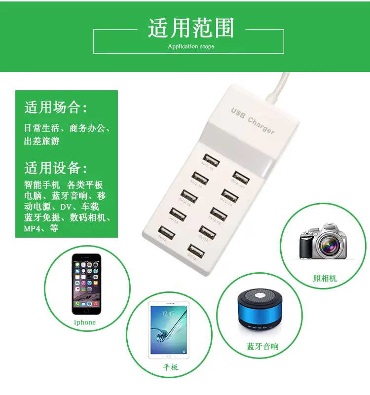 10-Port USB Charger 5V 10A Fast Charging — feature 6