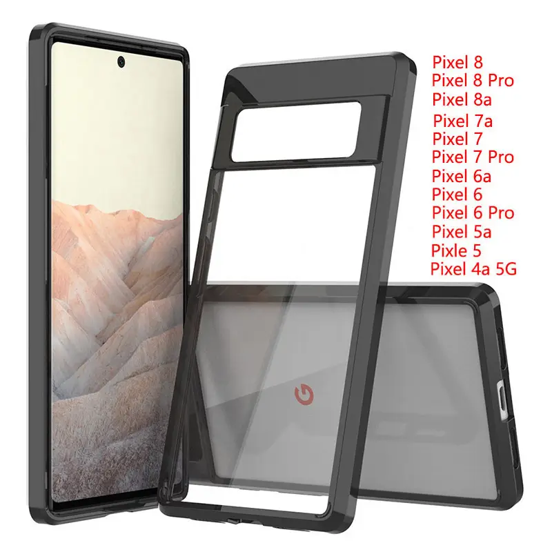 Google Pixel 10 9A 8A 7A 6A Pro 5A XL Transparent Mobile Case