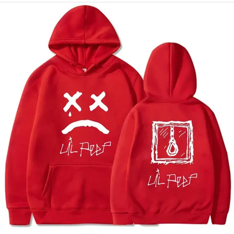 Lil Peep Fleece Hoodie Black XL - Image 3