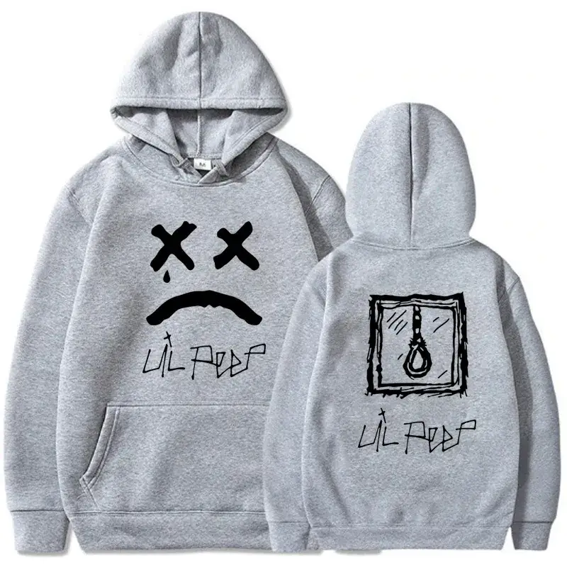 Lil Peep Fleece Hoodie Black XL - Image 4