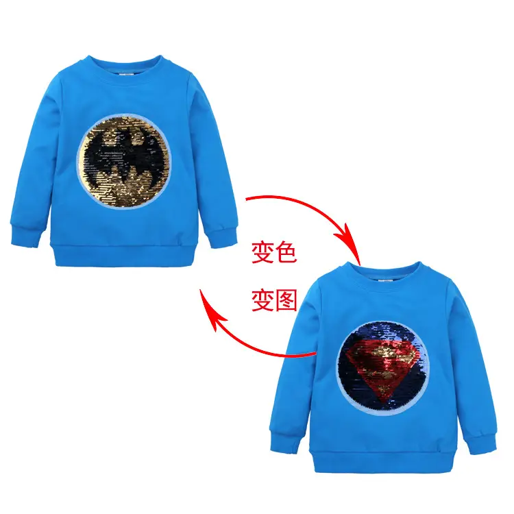 Spider Design Color-Changing Kids Sweatshirt White - Image 5