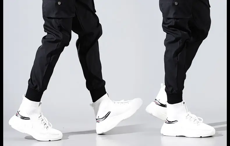 Men's Black Cargo Pants Spring Autumn Casual Joggers — feature 8