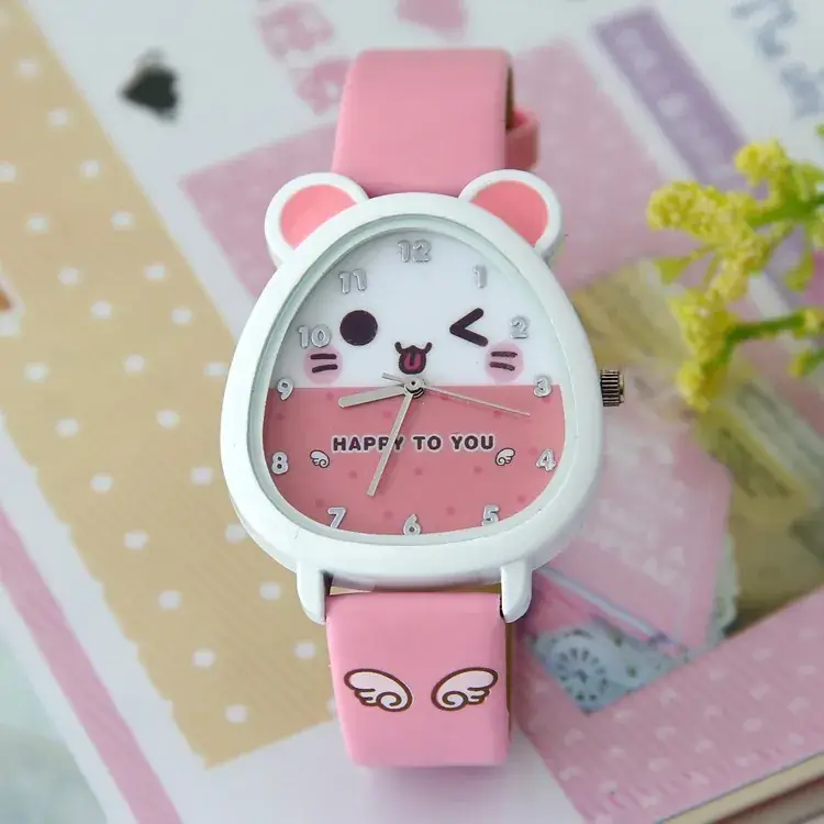 Cute Cat Design Kids Watch Blue Quartz - Image 5