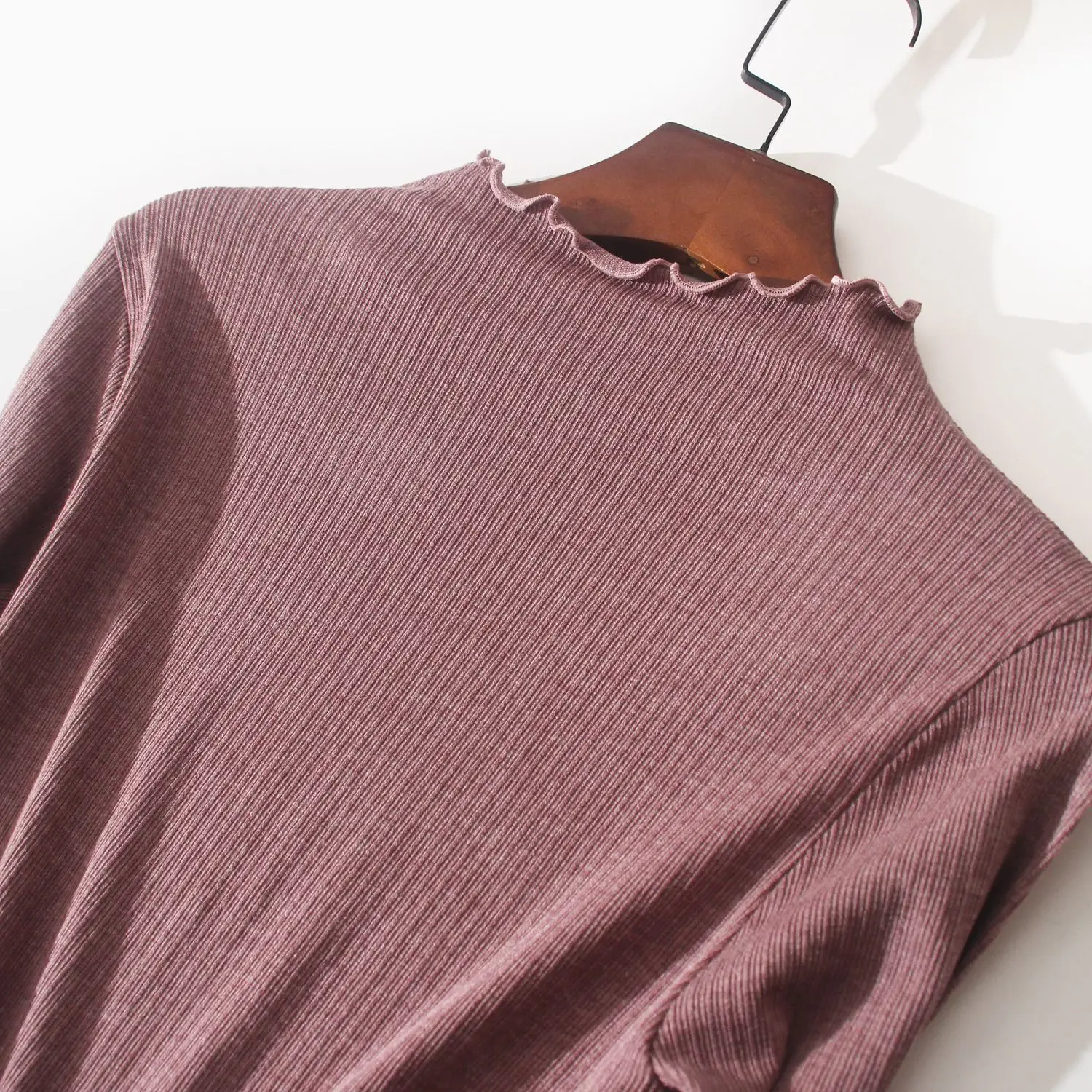 Black Ruffled Turtleneck for Women Winter Warmth — feature 10