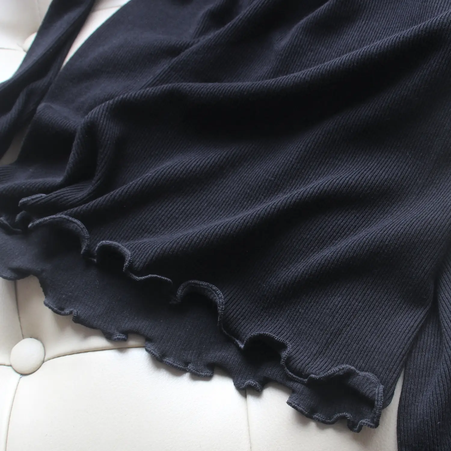 Black Ruffled Turtleneck for Women Winter Warmth — feature 19