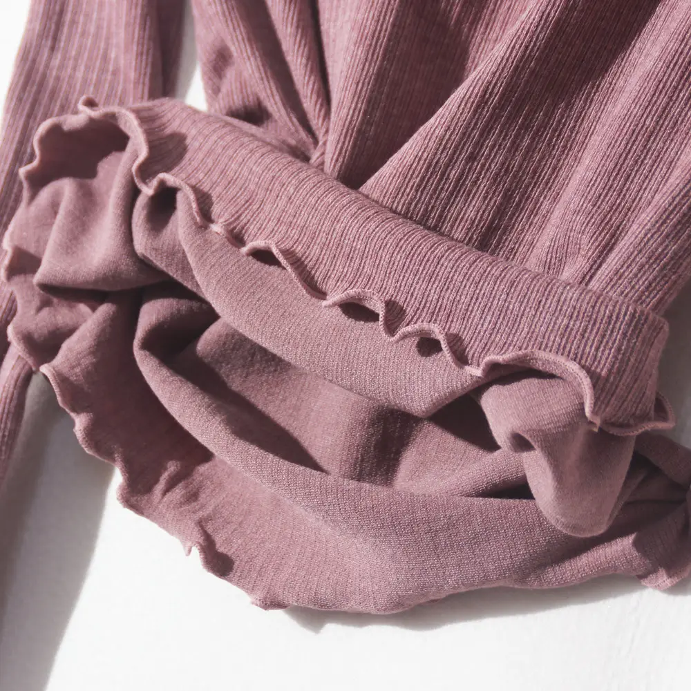 Black Ruffled Turtleneck for Women Winter Warmth — feature 9