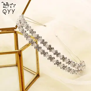 Double Layered Pearl Bridal Headband 2cm Height 12.5cm Width — feature 3